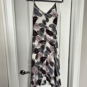 Brand new palm print midi dress